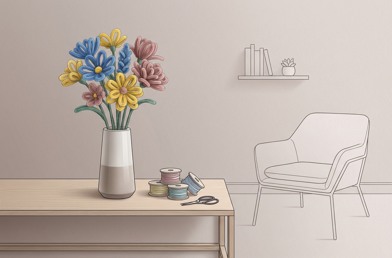 Цветы из синельной проволоки: новый тренд в домашнем декоре 2025 | Invogue.kz