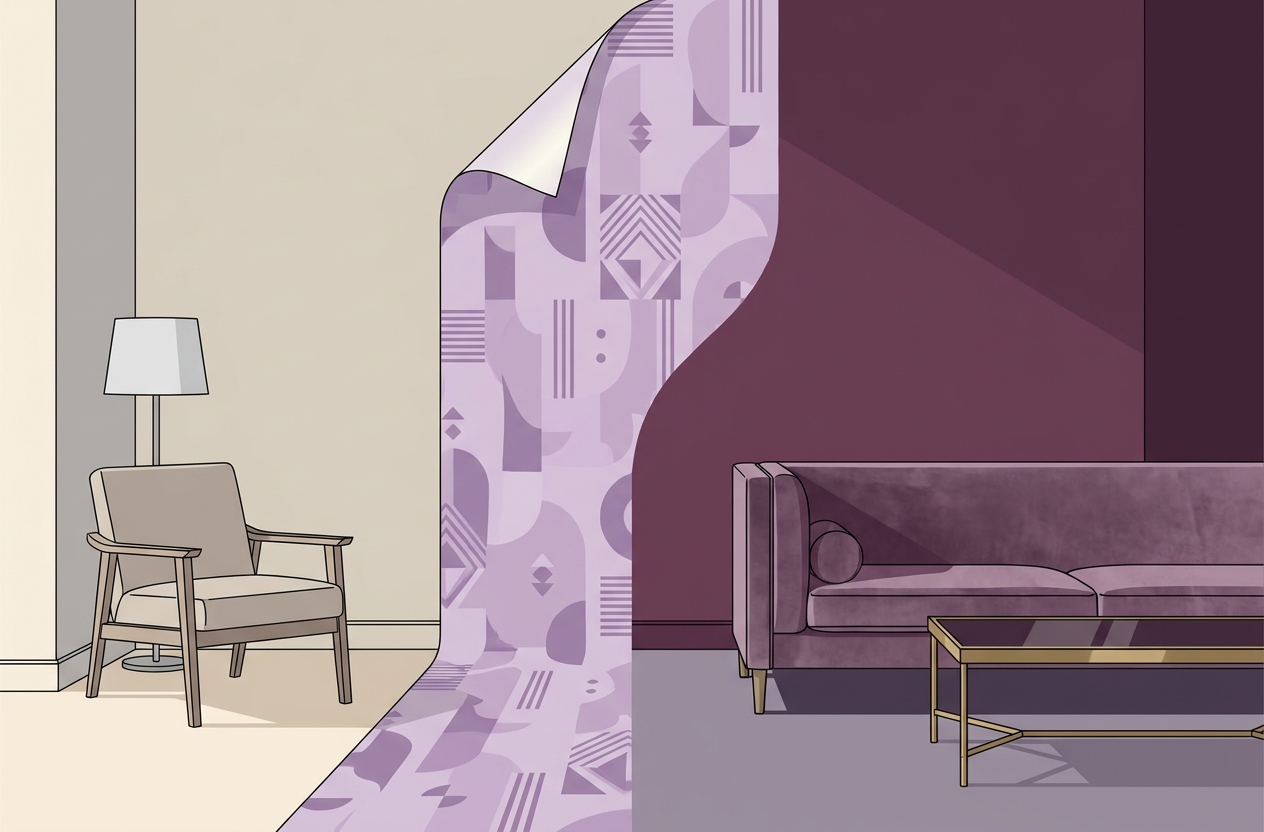 Purple Wallpaper: как фиолетовые обои меняют интерьер в 2025 году | Invogue.kz