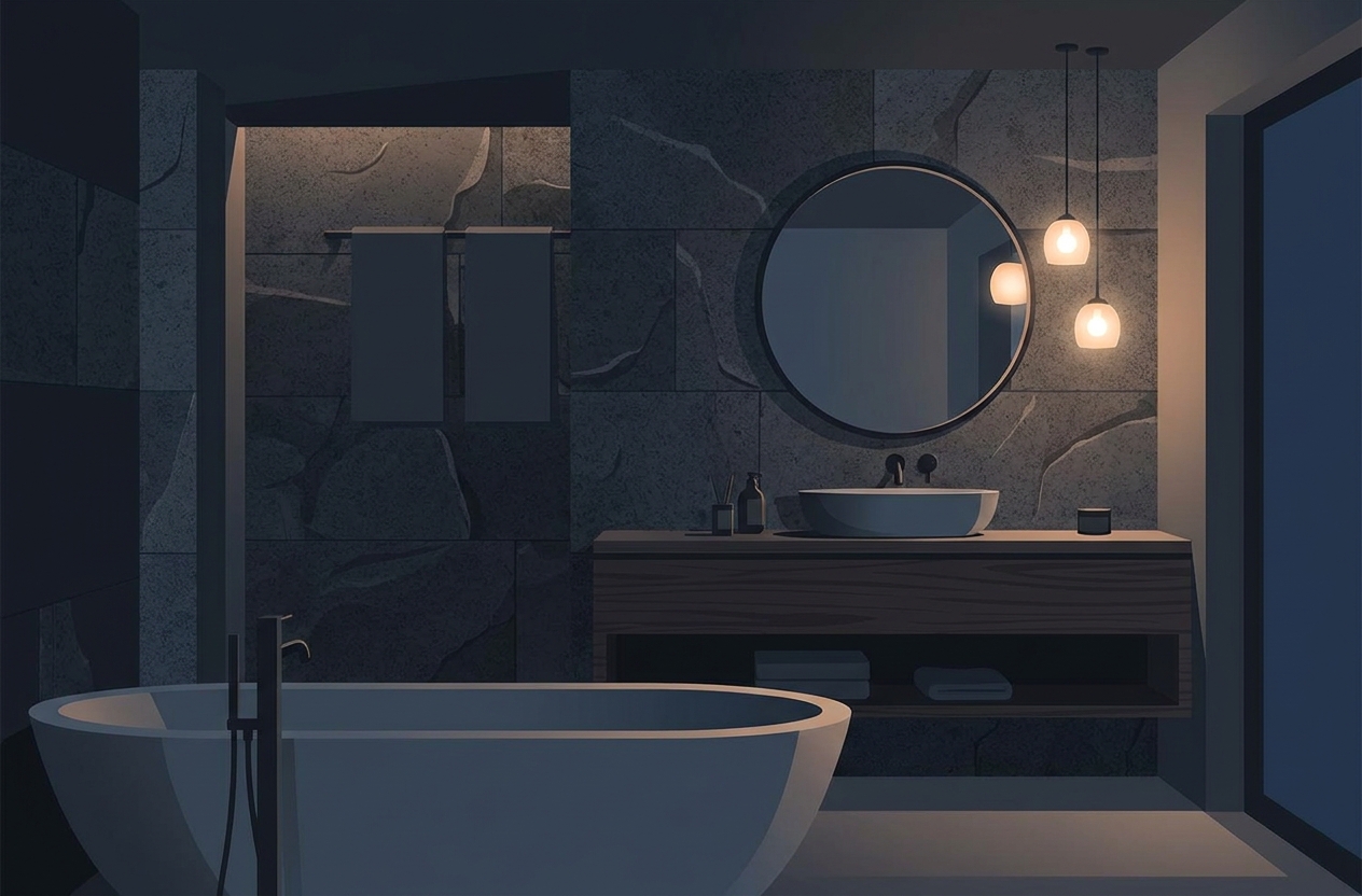 Moody Bathroom: новый тренд в дизайне ванных комнат 2025 | Invogue.kz