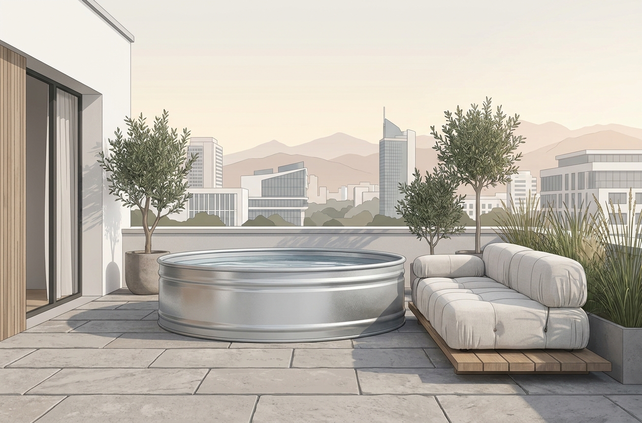 Stock tank pool и мебель B&B Italia в Казахстане