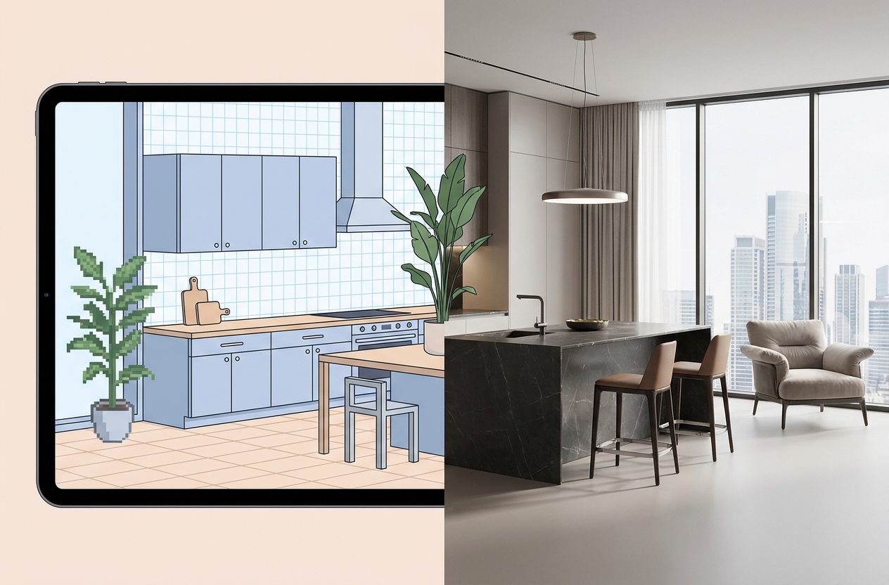 Bloxburg Kitchen: тренд в реальном интерьере с B&B Italia