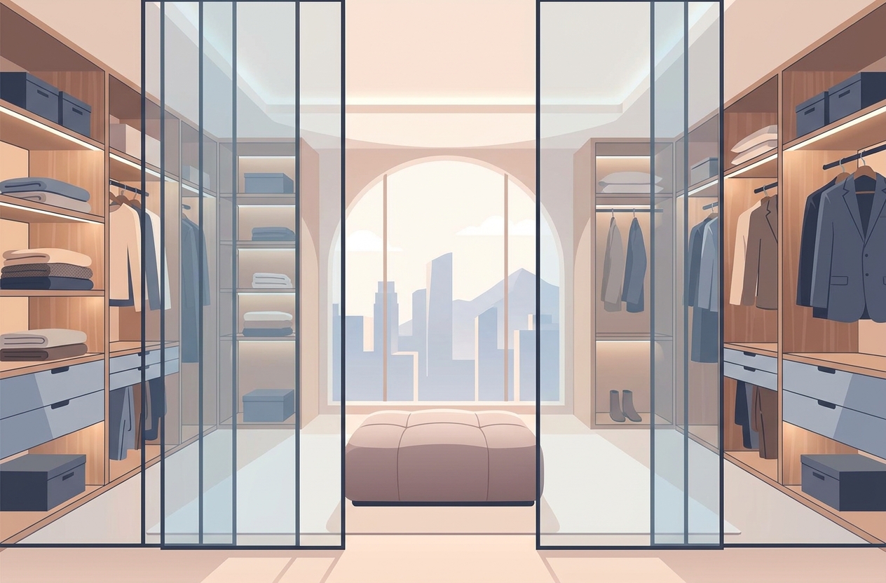 Walk-in closet: гардеробные системы B&B Italia Казахстан