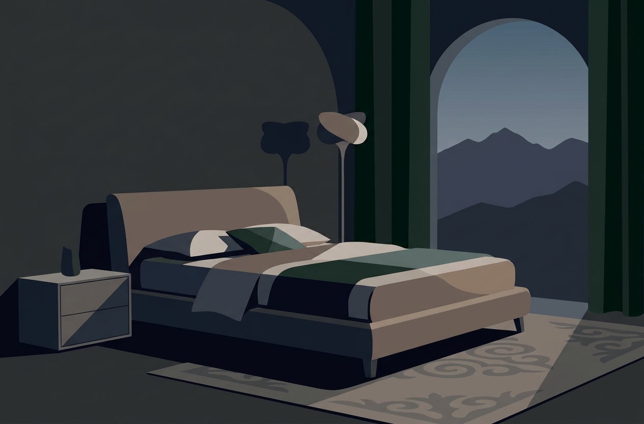 Moody bedroom: интерьер спальни от B&B Italia в Казахстане