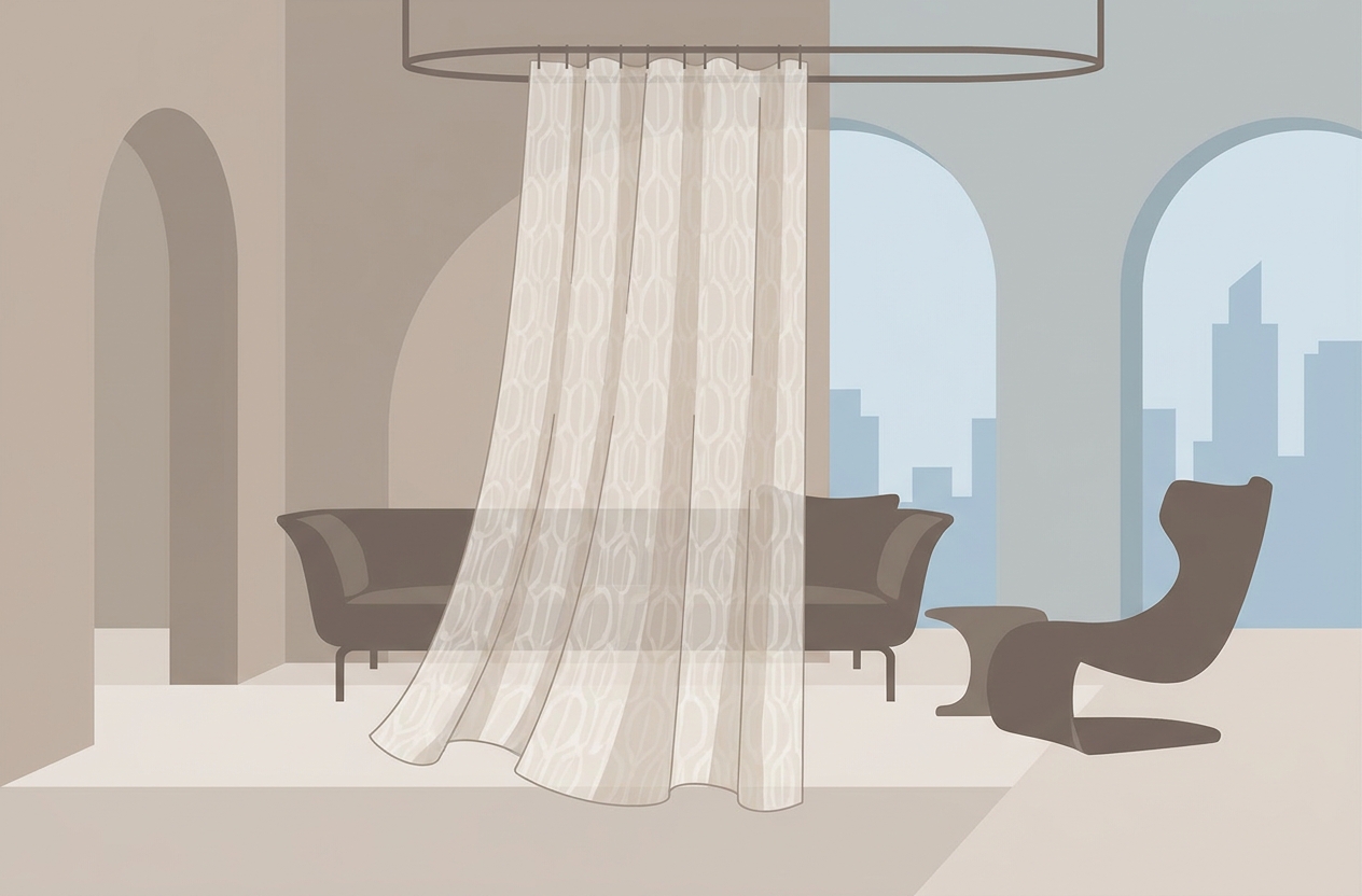 Shower Curtain в интерьере: B&B Italia Казахстан