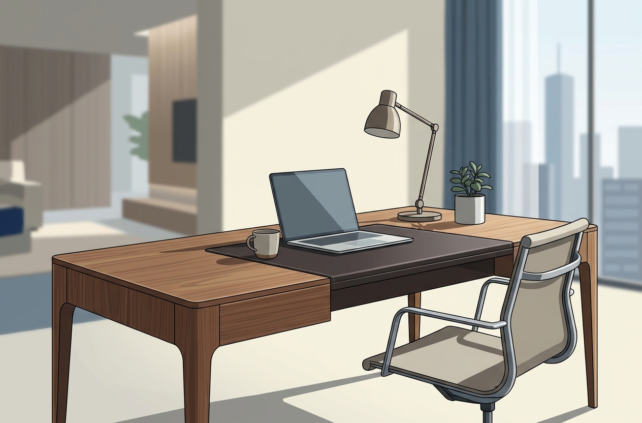 Desk setup: рабочее место с мебелью B&B Italia
